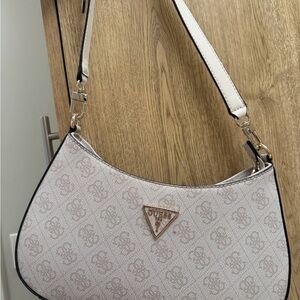 Guess Beige and Cream Shoulder Bag